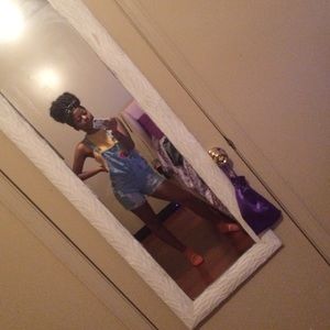 Mid thigh length overalls